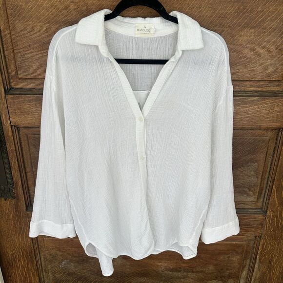 The Handloom Los Angeles Echo Maxi Shirt White Turkish Cotton Gauze One Size - Picture 5 of 13